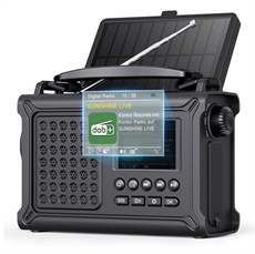 HÄTÄRADIO DAB+, 12 000 mAh Powerbank, Bluetooth & käsikampi.